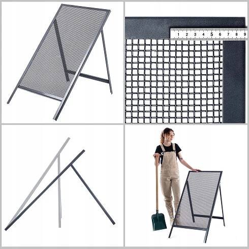 STAVEBNÍ SÍTO NA PÍSEK PÍSKU ZEDNICKÉ ZEMĚ 120x60cm ŠTĚRKU OČKO 6mm Velikost ok 6 mm