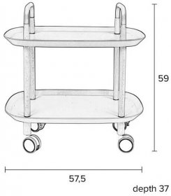 Šedý plastový odkládací stolek WLL Cruiser 57,5x37 cm - Designovynabytek.cz