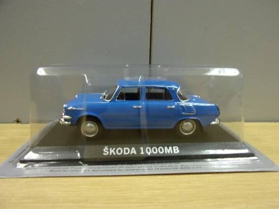 Retro kovové autíčko DeAgostini 1:43 ŠKODA 1000 MB, veterán