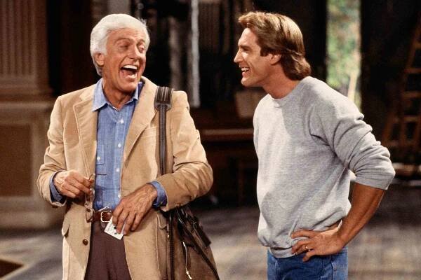 Dick Van Dyke as Dick Burgess and Barry Van Dyke as Matt Burgess on 'The Van Dyke Show'. 