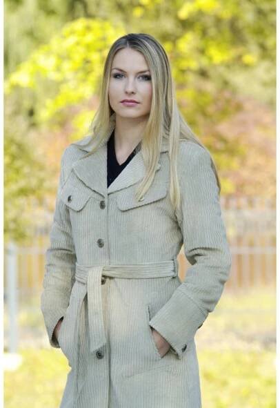 Kabát bežový Susan - 39435 | kabaty.sk