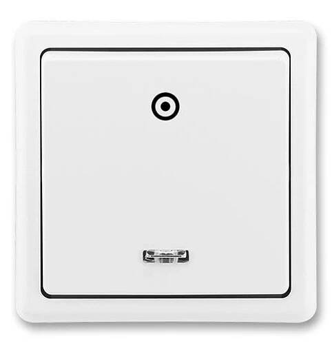ABB CLASSIC ovládač tlačítkový ř.1/0S ;jasně.bílá