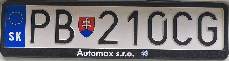 Registrační značka: PB - Považská Bystrica, foto: vlastní