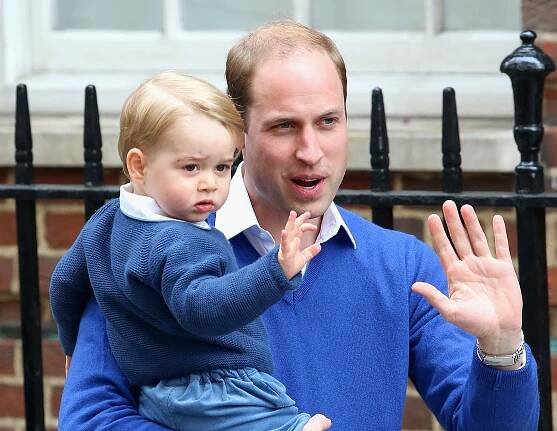 Prince William and Prince George in May 2015