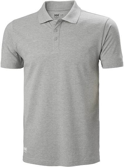 Helly Hansen polokošile Classic 79167 krátký rukáv pánská melír šedá