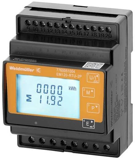 Weidmüller EM120-RTU-2P jednofázový elektroměr, 1 ks