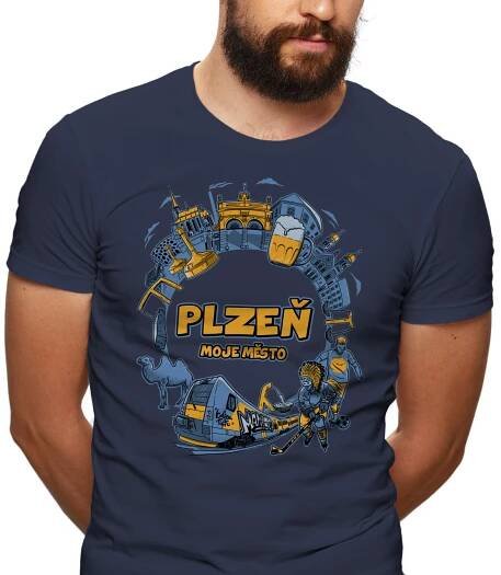 Pánské tričko s potiskem “PLZEŇ”