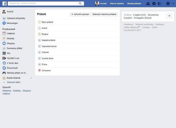 soukromi na facebooku facebook vytvoreni seznamu pratel