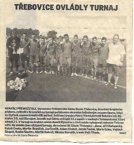 Historie klubu | SK Slavie Třebovice