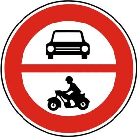 Dopravní značka Zákaz vjezdu všech motorových vozidel B 11. Zákazová dopravní značka Zákaz vjezdu všech motorových vozidel.