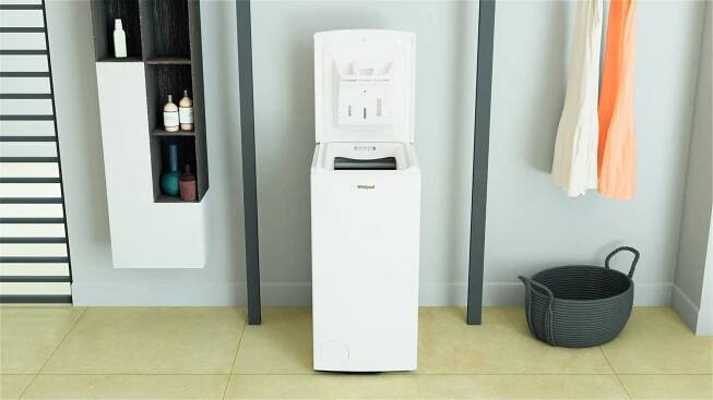 Whirlpool vrchem plněná pračka TDLRBX 6252BS EU Výška výrobku 90 cm