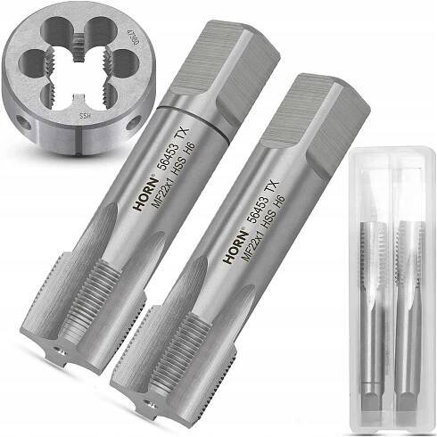 ZÁVITNÍKY M22 RUČNÍ 2ks M22x1+ NAŘIČKA SET