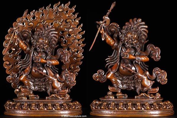 Naga Mahakala, Protector of Dharma, Copper Sculpture, 10" - Dharma Sculpture Blog