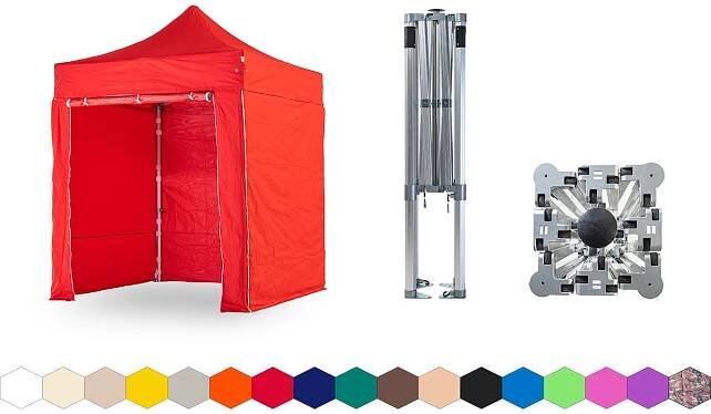 Zahradní nůžkový párty stan 2×2 m TENTino BIG HEXAGON - Párty stany