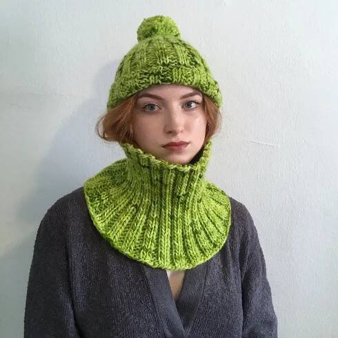 Amethyst Ribbed Cowl — Jane Round