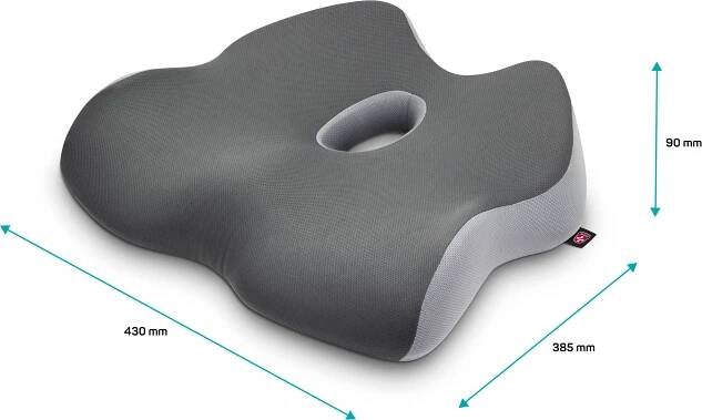 CONNECT IT FOR HEALTH GamaPro anatomický polštář na židli, šedá