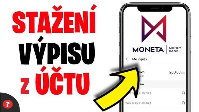 Jak najít výpis z účtu v bance Moneta
