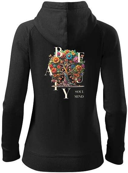 Dámská mikina Voyage s potiskem Beauty Soul Mind