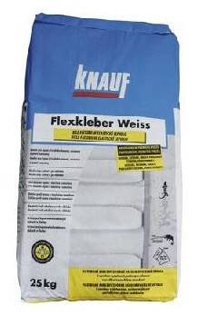 Flexibilní lepidlo na obklady a dlažbu KNAUF Flexkleber C2TE S1 bílé mrazuvzdorné 25 kg