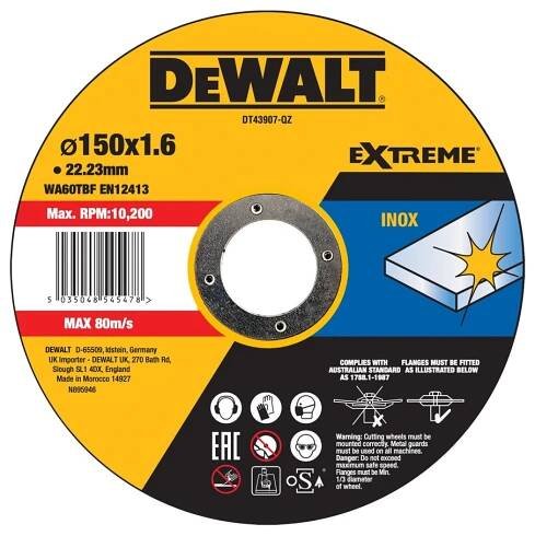DeWALT Příslušenství - Řezný kotouč na nerezovou ocel 150x22,23 mm DT43907