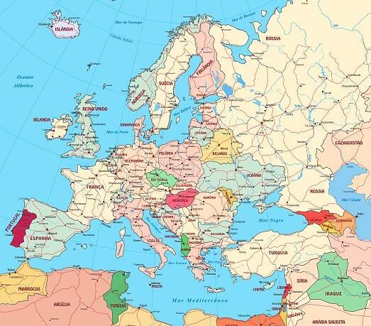Politická mapa Evropy online 4