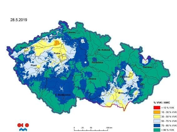 Půdním suchem je aktuálně zasaženo jen 17 procent území ČR - Naše voda