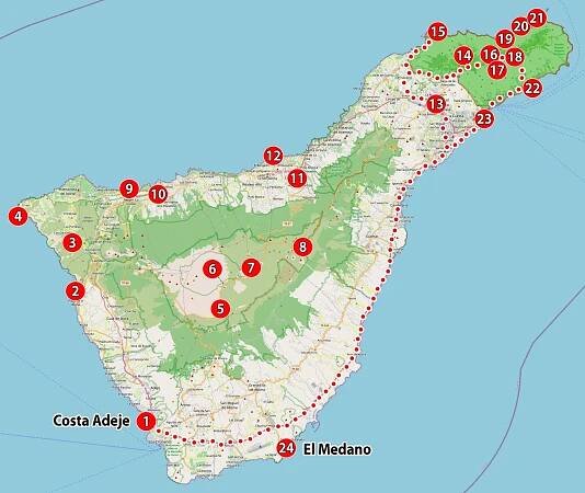 Tenerife: Nejzajímavější atrakce (mapa, plán prohlídek, stezky, zajímavá fakta) – Co vidět? Průvodce