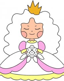Omalovánka Princezna miminko - Omalovánky pro děti