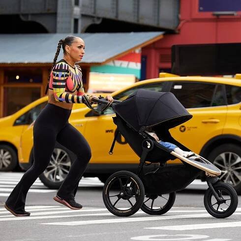 Baby Jogger SUMMIT X3 set 2v1 (kočárek a hluboká korbička) ROBIN ARZON gold + PRIME BLACK | mujandilek.cz
