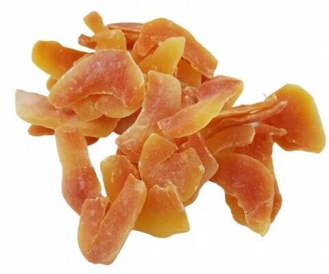 SUŠENÁ KRÁJENÁ PAPÁJA 500 g z Thajska, PŘÍRODNÍ, BEZ CUKRU Váha 500 g