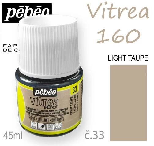 Barva na sklo VITREA 160- vypalovací č.33 Light Taupe objem 45ml.