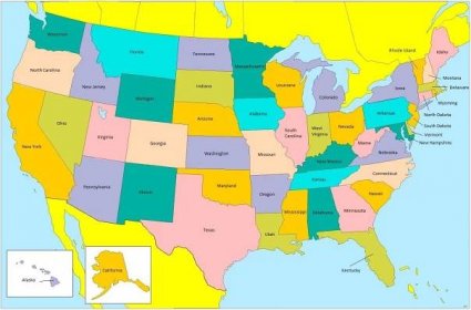 Mapa spojené státy americké Skalnaté hory