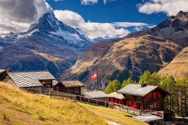 Matterhorn na podzimní ráno