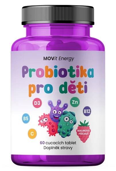 MOVit Probiotika pro děti, cucavých tbl. 60