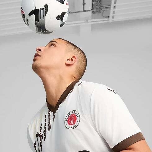 Pánský fotbalový dres FC St. Pauli 24/25 PUMA White Espresso Brown