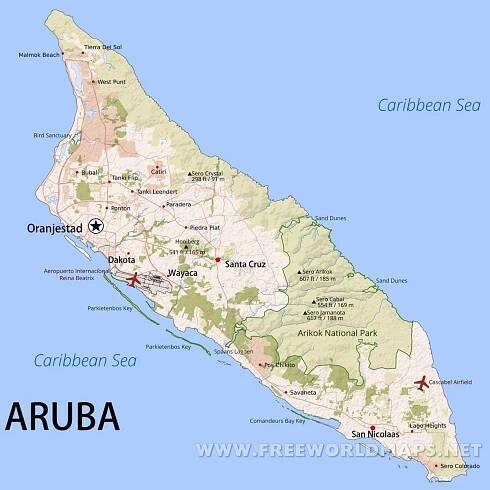 Aruba Map
