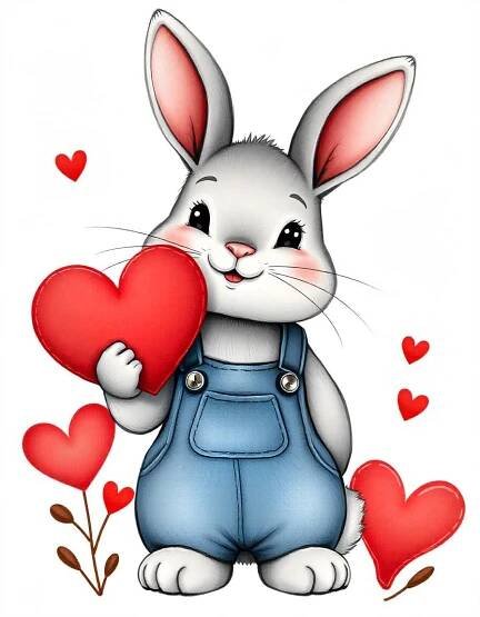 Little bunny. | Art drawings for kids, Drawing for kids, Cute drawings