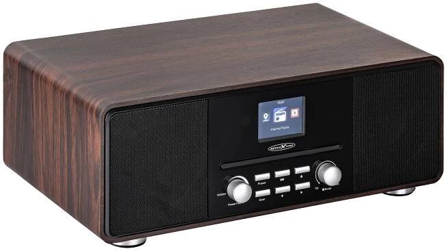 Reflexion HRA19INT/WD HRA19INT/WD internetové stolní rádio, DAB+, FM, internetové, AUX, Bluetooth, CD, internet, dřevo