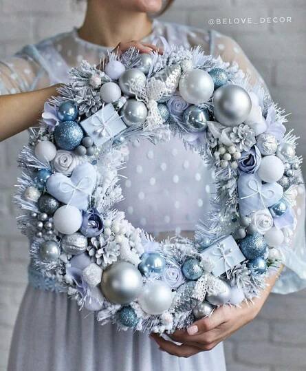 Navidad ☘ | Рождественские венки, Рождественские дверные венки, Настольные украшения на рождество
