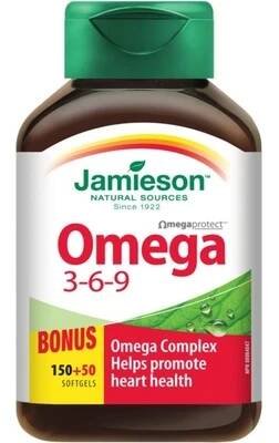 JAMIESON OMEGA 3-6-9 1×200 tbl, výživový doplnok