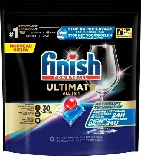Finish Quantum Ultimate Lemon Sparkle Kapsle do myčky nádobí 30 ks