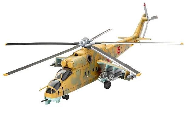 Revell ModelSet - Plastikový model vrtulníku Mil Mi-24D Hind