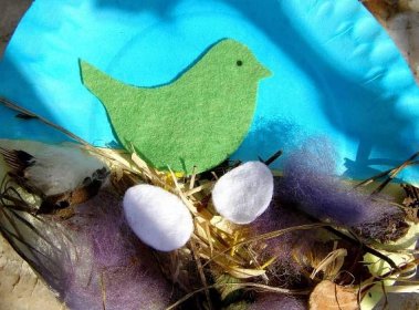 Jarní tvoření pro děti – Ptáček v hnízdě :: My-amos