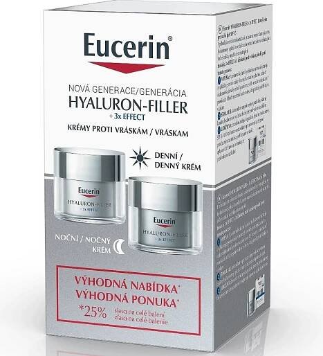 Eucerin Hyaluron-Filler Denní krém 50 ml + Noční krém 50 ml Promo balení