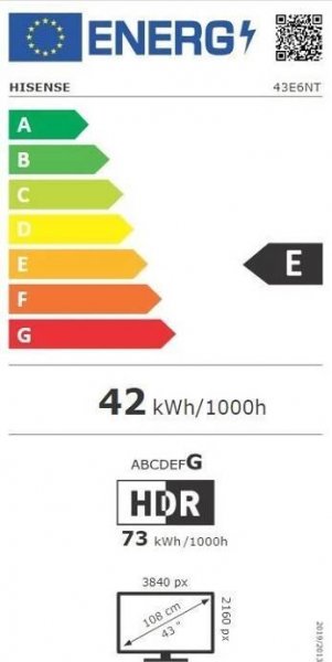 43" Hisense 43E6NT