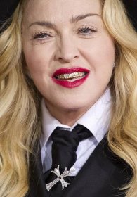 Madonna wearing grills