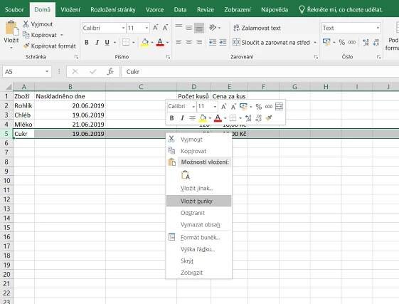 Základy Microsoft Excel