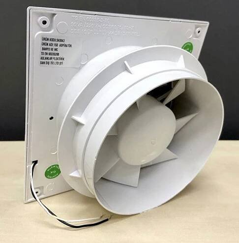 ARS axiální koupelnový / WC ventilátor bílý s mřížkou 100 mm, 90 m3/h