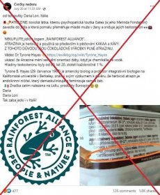 Logo zelené žáby na potravinách neznamená, že obsahují hmyz, atrazin a další toxické látky | Na pravou míru
