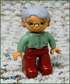 Lego® Duplo® Figurka Babička - Vínová/Agave